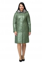 Женское пальто из текстиля с капюшоном, отделка искусственный мех 8011863-2