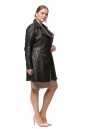 Женское кожаное пальто из натуральной кожи с воротником 8012712-3