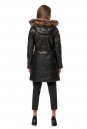 Женское кожаное пальто из натуральной кожи с капюшоном, отделка енот 8013593-3