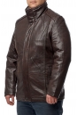 Мужская кожаная куртка из эко-кожи с воротником 8014381-2