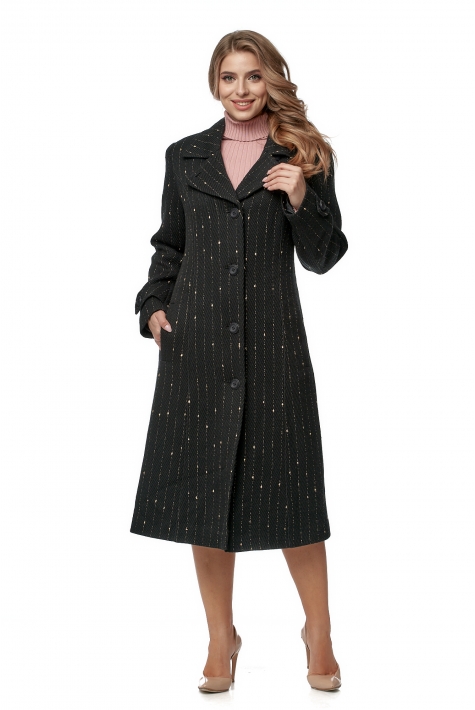 Женское пальто из текстиля с воротником 8016126