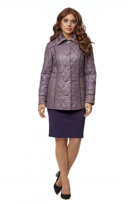 Куртка женская из текстиля с капюшоном, отделка искусственный мех 8016145