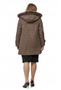 Женское пальто из текстиля с капюшоном, отделка песец 8016419-3