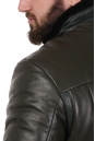 Мужская кожаная куртка из натуральной кожи на меху с воротником 8022844-2