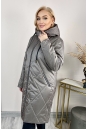 Женское пальто из текстиля с капюшоном 8024039